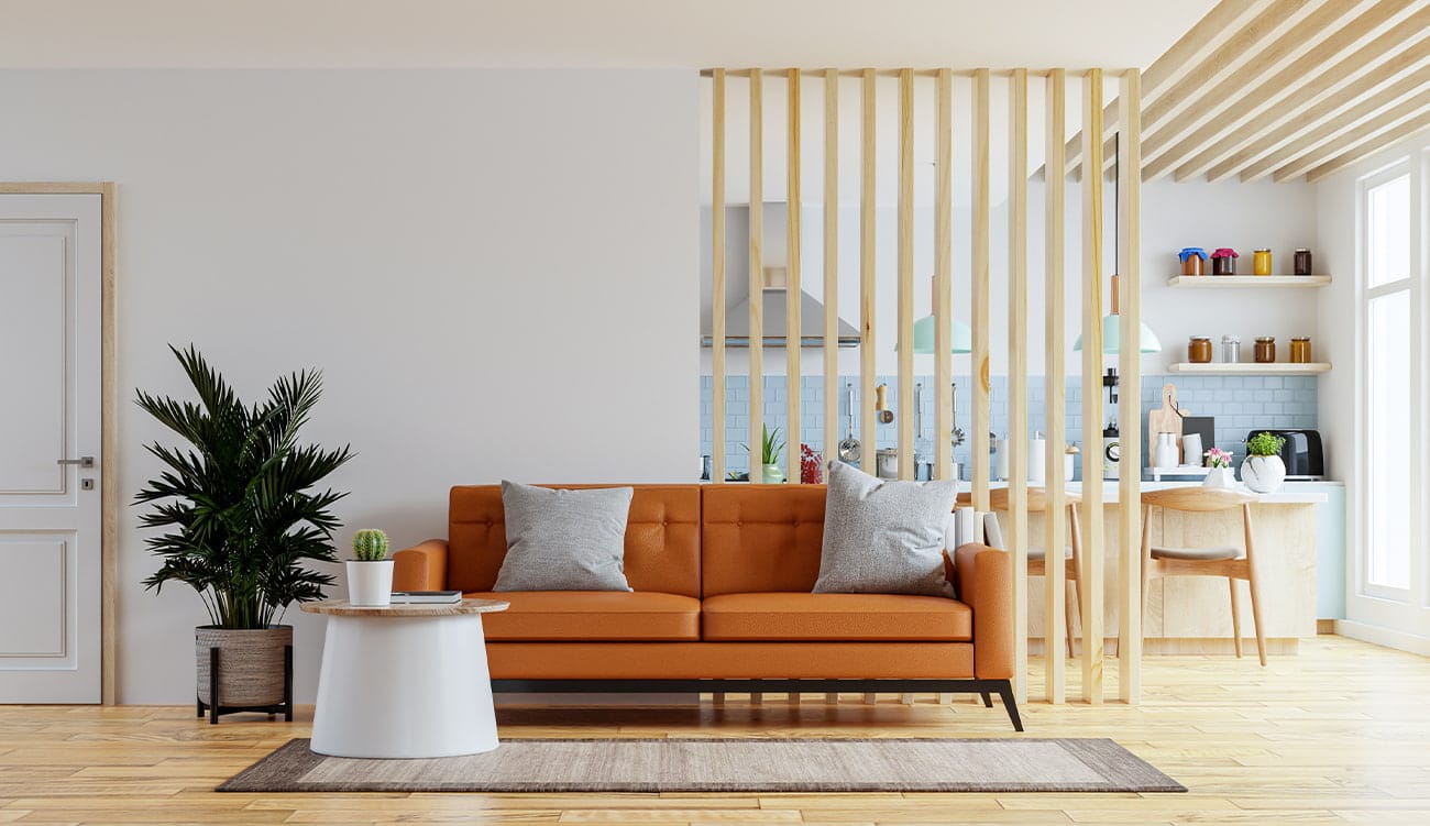 Furnished apartment with living and dining area